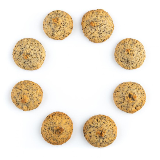 Biscuiți cu migdale, lămâie și mac Prospero: doar ingrediente naturale