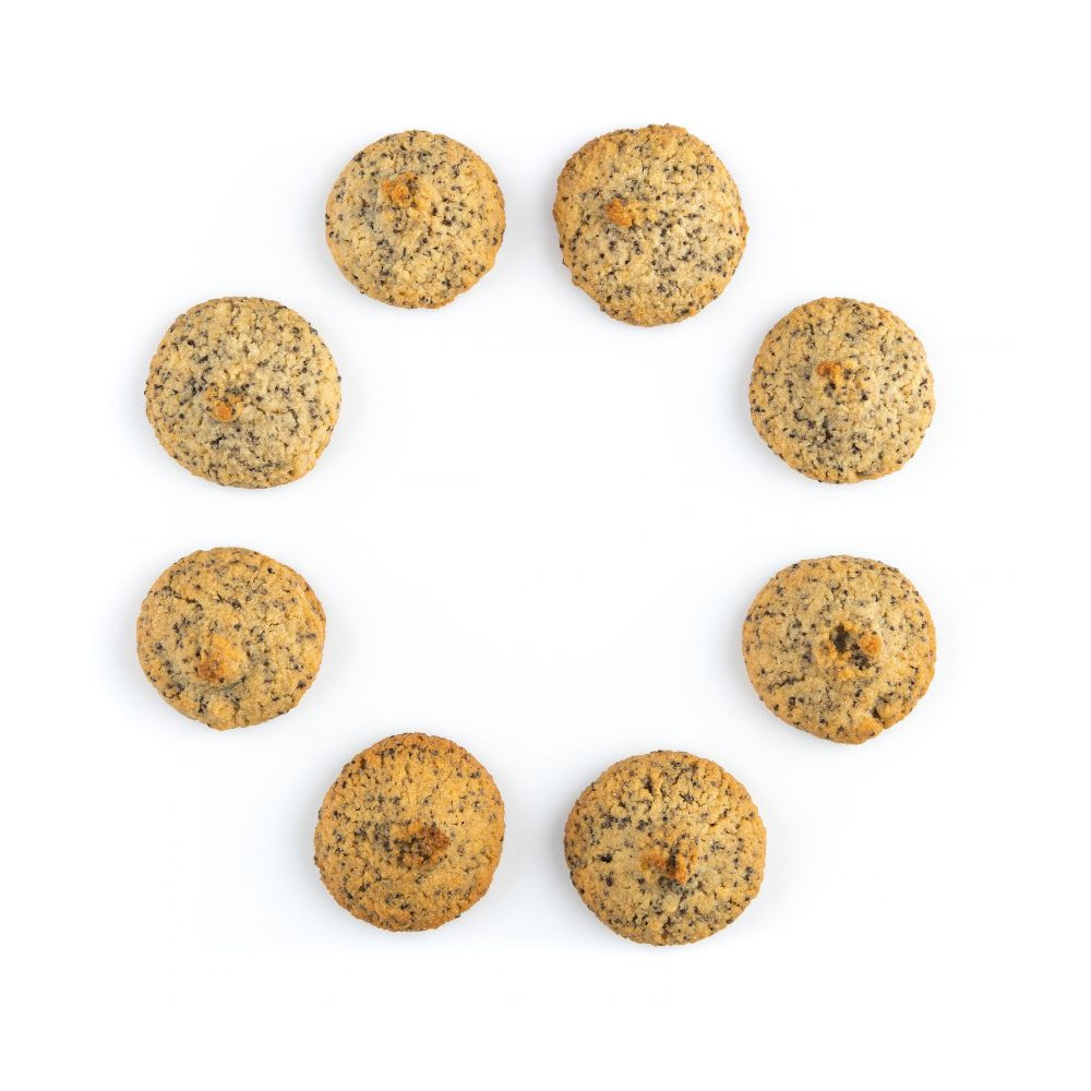 Biscuiți cu migdale, lămâie și mac Prospero: doar ingrediente naturale